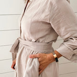 Belted Midi Shirt Dress