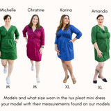 Tux Pleat Mini Dress